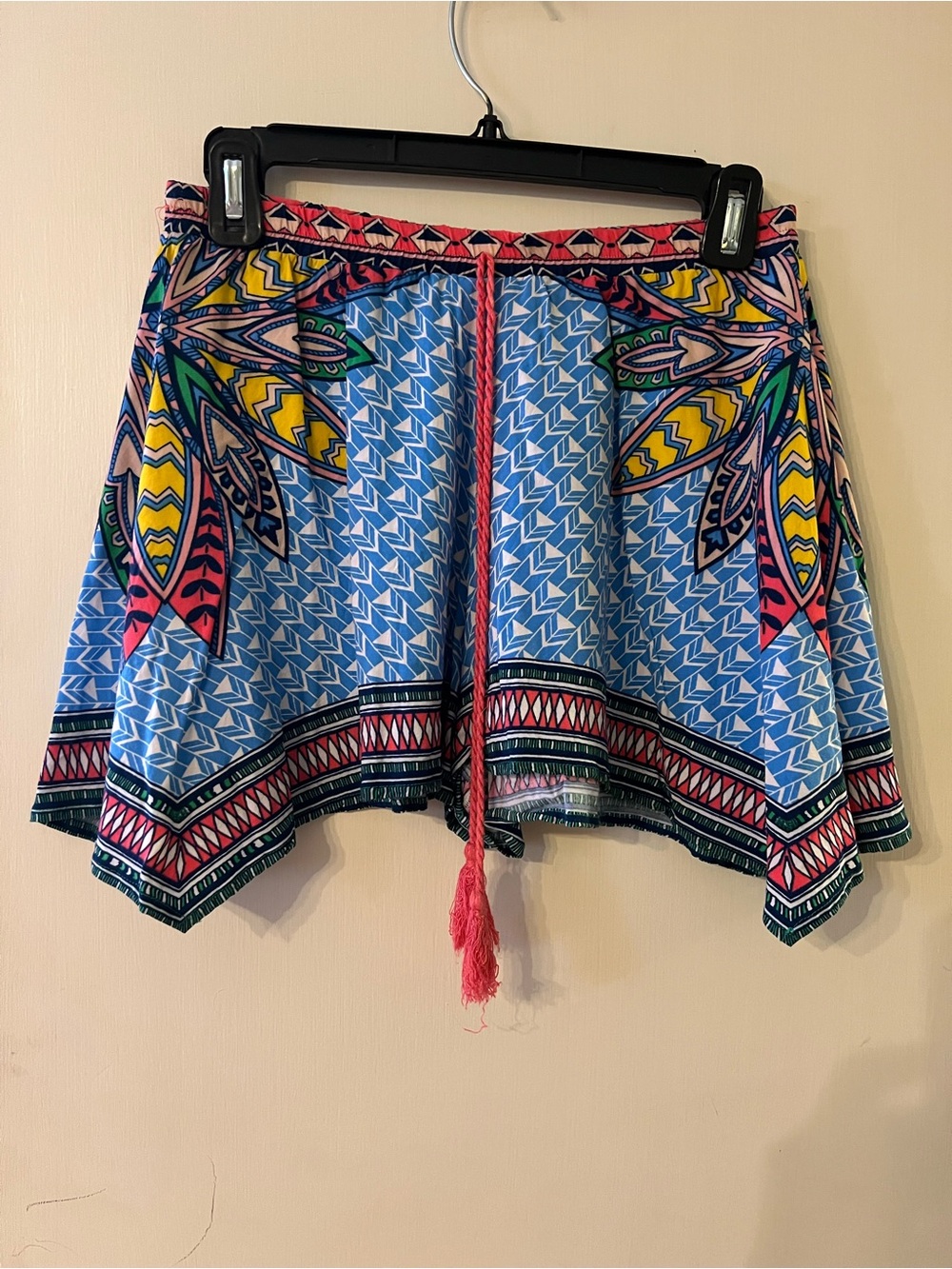Jealous Tomato Colorful Tropical Boho Handkerchief Shorts Small Vacation Beach